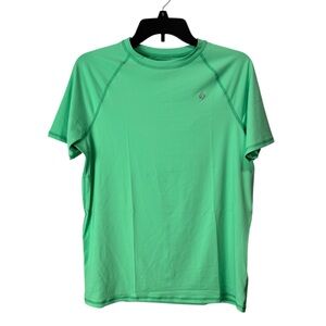 Hodo Sports rashguard swim top raglan short sleeve shirt green size 14-16 UPF50